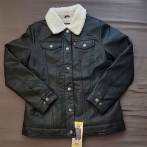Levi's black, leather jacket size small